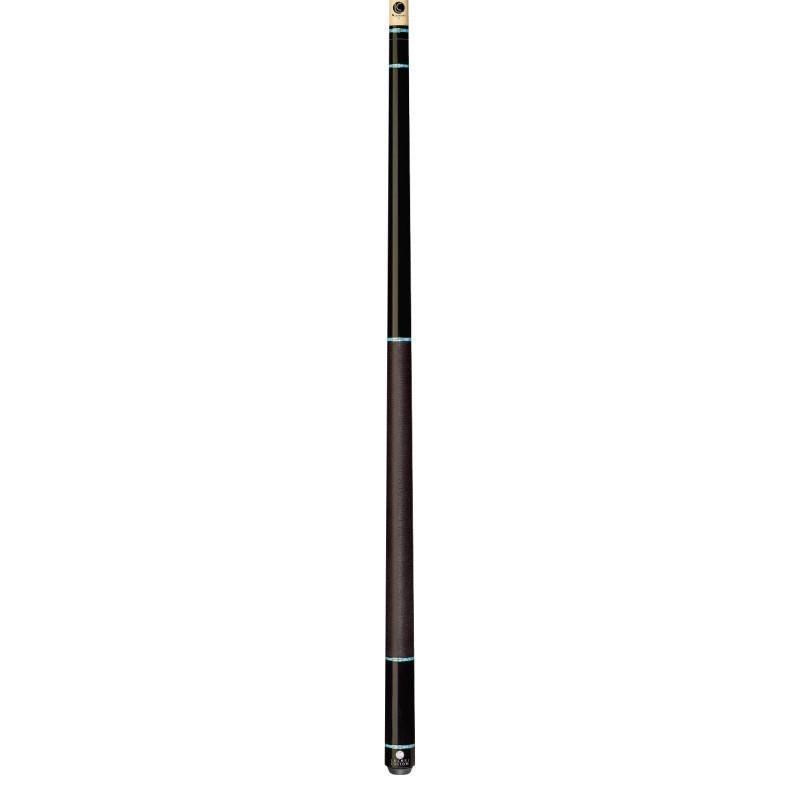 Lucasi LZD5 Pool Cue Black w/ Turquoise Rings Zero Flexpoint 12.75 mm Shaft