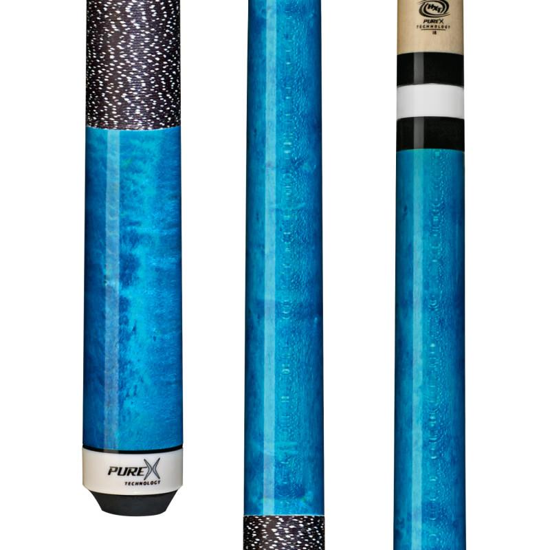 Pure X Cues HXTC10 - Teal Stained Birdseye Maple 12.75 MM Low Deflection Shaft!