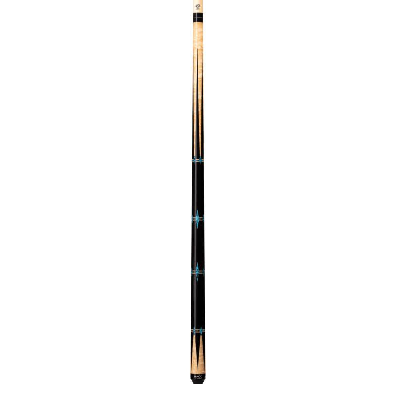 PureX HXTE13 Billiards Pool Cue Stick Wrapless Birdseye Lacewood Kamui Black