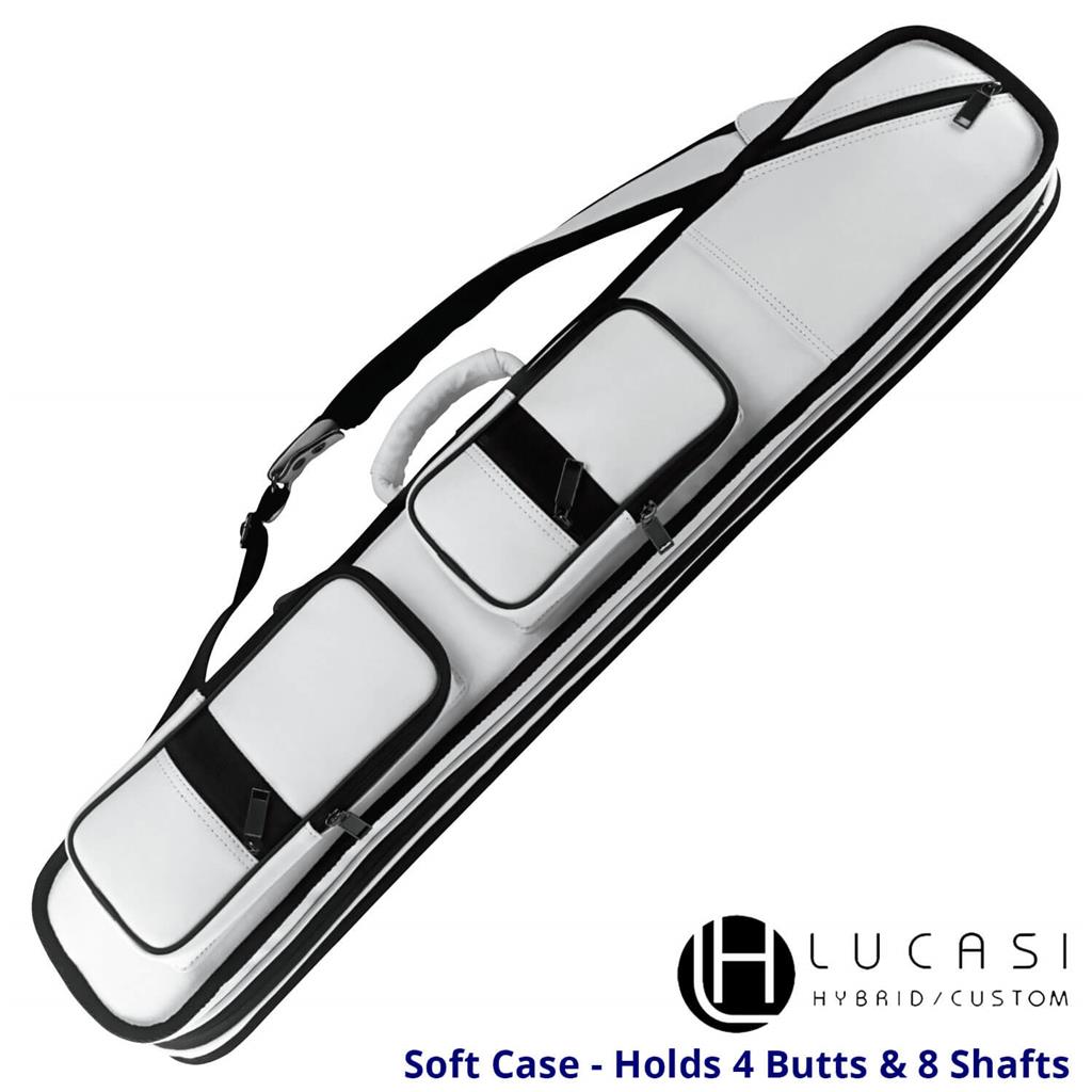 Lucasi Soft Cue Case – “Pro Series LC3W” – White – 4×8