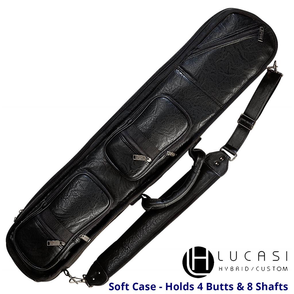 Lucasi Soft Cue Case – “Pro Series LC3” – Black – 4×8