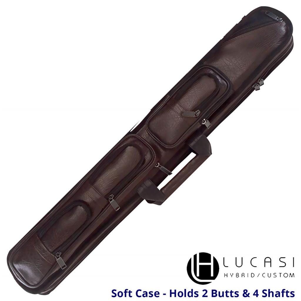 Lucasi Soft Cue Case – “Pro Series LC4” – Brown – 2×4