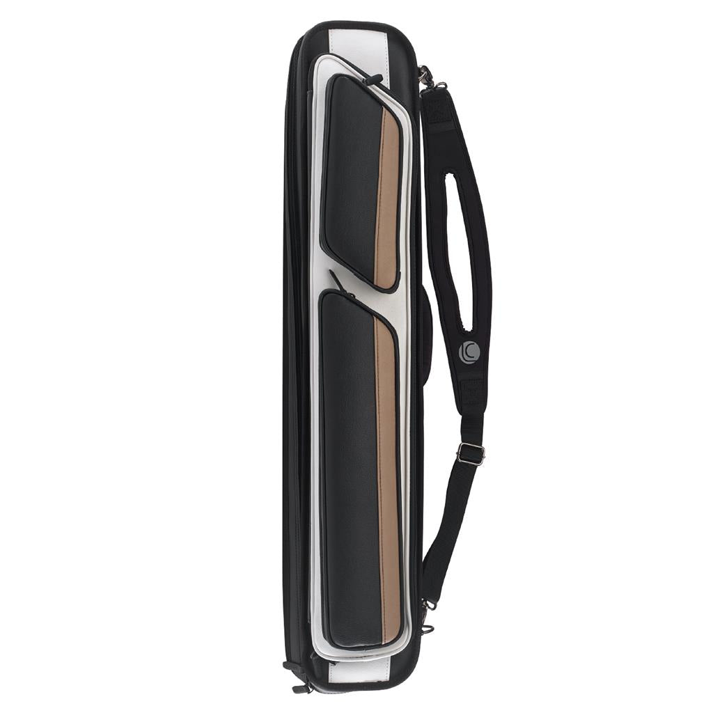 Lucasi Soft Cue Case – “LC1048W” – Black White Tan – 4×8