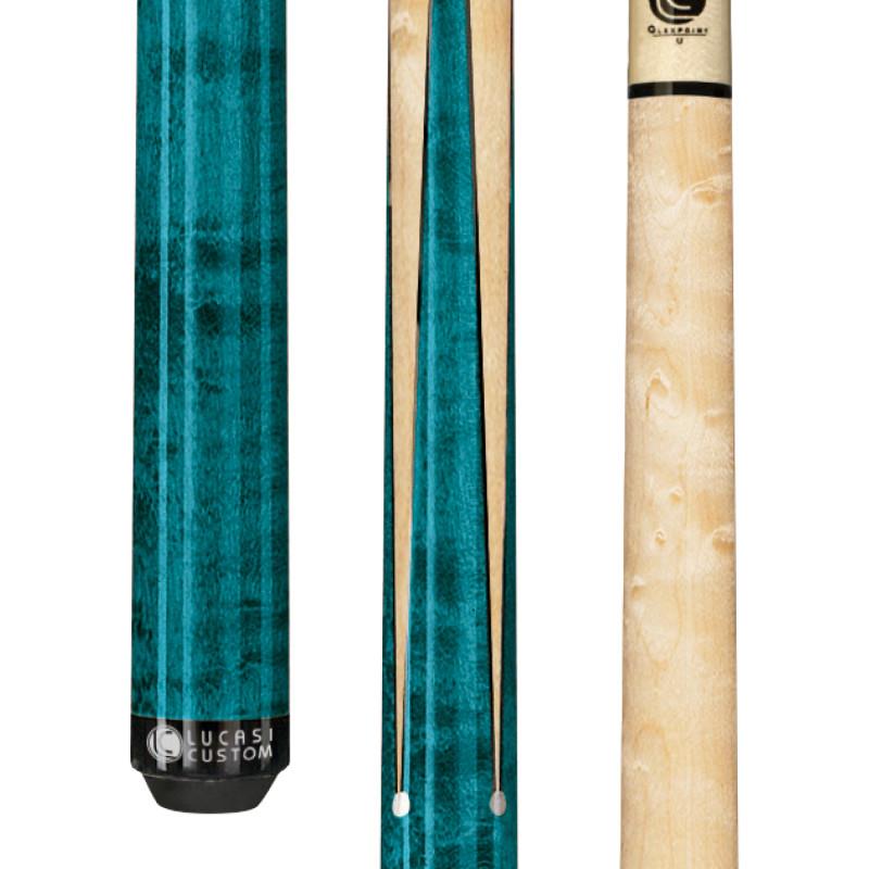 Lucasi Custom LZ2000SPT 4-Point Teal Maple Sneaky Pete Pool/Billiard Cue Stick