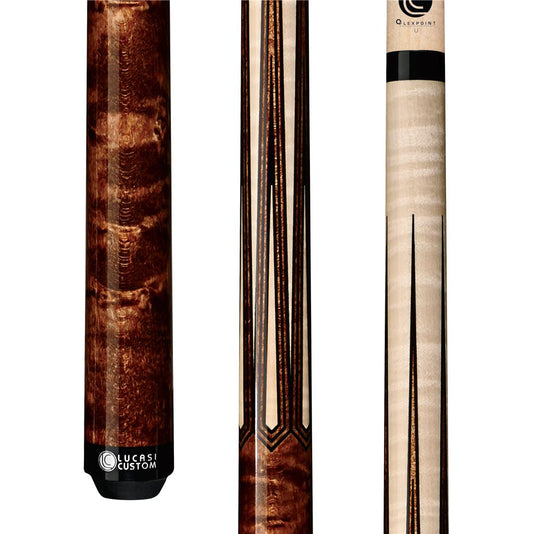 Lucasi Custom LZSP2 Walnut & Curly Maple Sneaky Pete Pool/Billiards Cue Stick