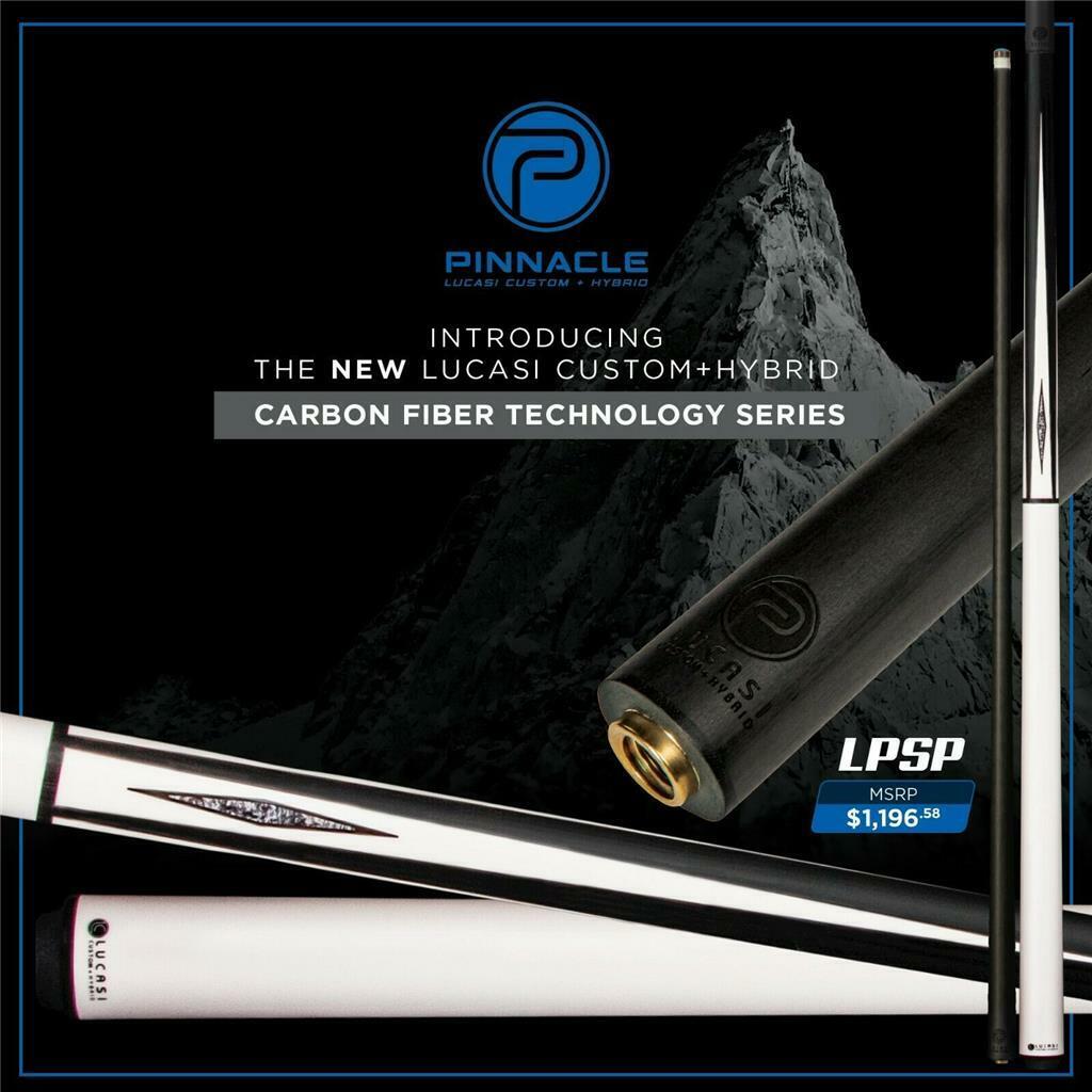 LUCASI LPSP CUE CARBON FIBER PINNACLE SHAFT UNILOC 12.5 MM LTD NEW FREE SHIPPING