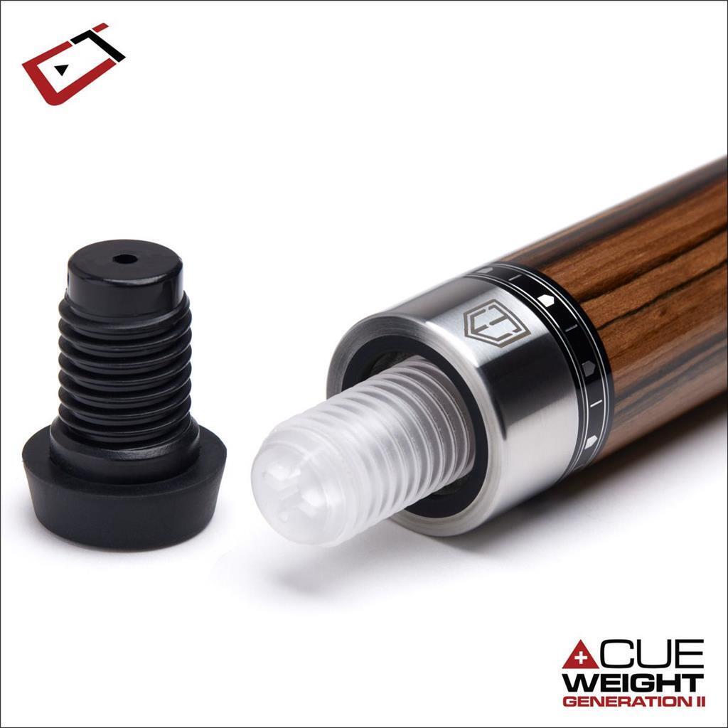 Cuetec Cynergy Truewood Ebony II Pool Cue w/ 11.8mm Carbon Shaft Leather Wrap